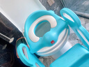 好孩子儿童坐便器马桶辅助器宝宝马桶圈坐便圈坐垫幼儿楼梯阶梯式厕所 蓝色 【2-9岁】【PU软垫】 实拍图