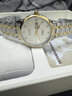 冠琴（GUANQIN）手表男士全自动机械表瑞士品质防水夜光精钢双日历学生多功能腕表 条丁钢带间白（机械款） 实拍图
