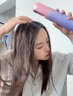 初先大风力无叶小功率吹风机家用学生宿舍负离子800W电风机护发电吹风筒吹头发不伤发便携式迷你旅行用 渐变紫：高颜值+三档调节+边吹边梳持久定型 实拍图