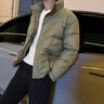 杰逊斯加厚保暖羽绒服男士冬季潮流韩版痞帅立领羽绒外套男装短款羽绒衣 A343-CF86-绿色 M 建议90-115斤 实拍图