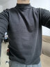 真维斯（Jeanswest）男士春秋季新款圆领套头针织衫打底时尚薄款舒适弹力百搭上衣 黑色-中领 L 码 110-135斤 实拍图