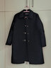 百图betu女装冬新款毛呢外套赫本风双面呢中长款大衣女2310T16 黑色 XS 实拍图