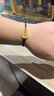 中国黄金（CHINA GOLD）古法手工黄金五路财神转运珠手绳足金錾刻背云五路财神男女款手链 五路财神手绳【默认红绳】B款 约1.2g 实拍图