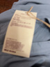 MUJI MUJI 女式 水洗棉强捻 法国袖罩衫 BCA31C2S 短袖休闲百搭衬衫 蓝色 M-L 实拍图