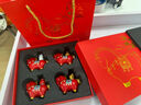 赟娅2026生肖马招财吉祥物桌面摆件客厅玄关公司年会中秋节礼物礼品 马上有钱四只装【新年礼盒款】红色 实拍图