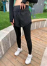 津炳胜运动裤女瑜伽裤假两件健身裤防走光速干跑步裤训练紧身裤秋冬高腰 黑色 M （建议90-110斤） 实拍图