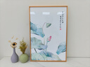 墨派荷花图新中式卫生间防水洗手间门口挂画浴室厕所装饰画免钉免打孔 爱莲 50*70cm晶瓷+铝合金边框 实拍图
