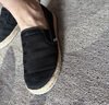 快乐玛丽（J&M）渔夫鞋男休闲2025春夏新款麻底编织一脚蹬百搭透气帆布单鞋男 黑色 39 245mm 实拍图