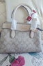 蔻驰（COACH）女包Darcie戴妃包经典印花手提包小号可单肩送女友 CH503 奶茶拼卡其 IMOT4 实拍图