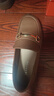 意尔康女鞋真皮乐福鞋女士单鞋通勤百搭一脚蹬粗跟小皮鞋女 棕色 【尺码偏大，建议拍小一码】 36 实拍图