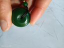 涧萦丝天 然和田碧玉平安扣吊坠新疆玉石项链菠菜绿碧绿挂件玉坠男女款 (A级)碧玉扣(25MM) 实拍图