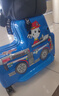 汪汪队立大功（PAW PATROL）儿童行李箱可坐可骑旅行箱男孩拉杆箱女孩宝宝可坐骑小孩登机箱 毛毛骑行款蓝色 24英寸 实拍图