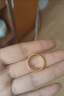 梦金园黄金戒指 古法足金泥鳅背素圈情侣指环男女同款戒指 10号-约3.92g（面宽0.3cm） 实拍图