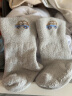 南律3双装秋冬加厚保暖宝宝袜点胶防滑袜子中高筒珊瑚绒袜新生儿袜 3双装（蓝+灰+绿） S码(0-6个月) 晒单实拍图