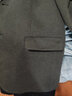 罗蒙（ROMON）西服男士春秋季毛呢西装男商务休闲上衣服外套男装 灰色加棉 5XL 实拍图