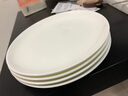 瓷秀源 纯白骨瓷盘子陶瓷碟子菜盘饭盘牛排盘西餐盘简约瓷器可定制 7英寸月光盘2个 直径 18cm 实拍图