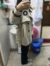 德玛纳【西装领直筒风衣】春秋直筒长袖双排扣口袋风衣女中长款 实拍图