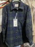马登工装 复古羊毛混纺格子外套厚实格纹ins帅气休闲夹克男 蓝绿格 M 实拍图