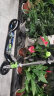 Hudora德国滑板车成人踏板车6-10-14岁两轮代步车折叠 绿黑 实拍图