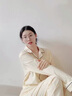 帕兰朵纯棉睡衣女春秋2025新款长袖裤薄款大码宽松休闲纯色家居服套装夏 嫩玉白 【纯棉】 M 【建议85斤以内】 实拍图