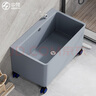申梵（SHENFAN）拖把池家用阳台可移动卫生间洗拖布池落地塑料下水池墩布户外水槽 灰色移动款大号【台控一键排水】 实拍图
