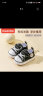 布拉米勒（BradMiller）婴儿帆布鞋0一1-2岁春季宝宝鞋子男童幼儿软底透气春秋女宝学步鞋 黑色 单层  内长13cm 晒单实拍图
