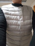 鸭鸭（YAYA）轻薄羽绒马甲女冬装短款内胆时尚女款马夹外套背心K 浅灰色 2XL 175 实拍图