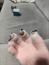 奥贝伊手套女冬季新款可爱卡通保暖防寒玩手机写字露指触屏骑车男针织潮 粉色【1双装】 实拍图