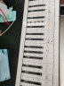 琴童宝彩色钢琴键盘指法练习键盘纸88键琴键音符音标对照表五线谱键盘图 实拍图