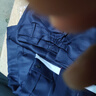 浩赢 男女工作服工地耐磨春秋冬季工厂汽修长袖上衣劳保服定制绣字 小拉锁立领反光条藏蓝色 175-套装（上衣+裤子） 实拍图