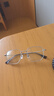 蔡司（ZEISS）眼镜片专业防蓝光辐射近视眼镜男女通用平光眼镜框架银色钛大方框 配1.74亿超品牌防蓝光特薄镜片 实拍图