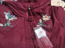 隽狐中老年羽绒服女装短款妈妈冬季加厚大码60岁70老人奶奶80太太外套 酒红 XL 【推荐85-105斤】 实拍图