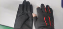 杨饰公子手套男冬季保暖骑行手套触屏防滑防泼水开车摩托车漏二指钓鱼手套 二指红色【加绒加厚】 均码 实拍图