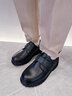 斯纳菲男童皮鞋春秋头层牛皮男学生校园黑皮鞋中大童舒适演出鞋黑色30 实拍图