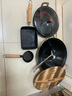 王源吉铁锅炒锅双耳苏锅王生铁炒菜锅铸铁无涂层圆底老式传统锅厨房好物 苏锅平底【杉木盖】 34cm 实拍图