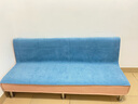 钟爱一生 沙发垫四季通用沙发罩套全包防滑沙发盖布雪尼尔组合沙发坐垫子 雪尼尔 莫言格子-湖蓝 110cm*180cm 实拍图