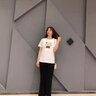 米度丽孕妇上衣短袖t恤夏季哺乳装外出薄款哺乳产后喂奶衣宽松孕妇夏装 米白色短袖 M码 实拍图