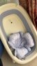 babycare儿童大号可折叠浴盆2.0 沐浴洗澡盆可坐躺 浴盆+浴垫+浴网 冰川蓝 晒单实拍图