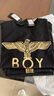 BOY LONDON夏男女同款T恤烫金老鹰logo印花百搭休闲潮牌短袖N01032 黑印金 XL 实拍图