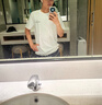 真维斯（Jeanswest）冰丝t恤男夏季网眼速干防晒短袖青少年户外运动休闲宽松体恤汗衫 白色(自由笔尖胸标) M /170(体重100-120斤左右) 实拍图