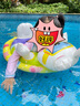 INTEX 儿童游泳圈坐圈宝宝腋下圈男孩女孩游艇遮阳小孩坐骑1-3-6岁 羊驼款腋下圈【送脚泵】 实拍图