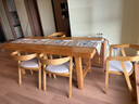 旺家星北欧实木大书桌简约现代客厅长条桌椅组合休闲区多人学习桌工作台 长桌：200*80*78板厚8cm【全实木 实拍图