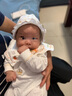 英氏婴幼儿帽子秋新生儿贴面帽可爱四季帽子 实拍图