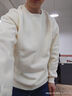 GENIOLAMODE森马集团加绒卫衣男纯色休闲圆领保暖上衣日常百搭衣服男装 实拍图