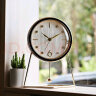 汉时（Hense）创意台钟时尚现代艺术时钟摆件客厅桌面座钟坐式台式石英钟HD56白 晒单实拍图