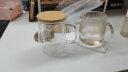 尚明茶水分离杯玻璃杯加厚过滤泡茶杯西西弗透明杯子办公室花茶杯 竹木盖500ML 晒单实拍图