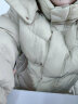 坦博尔（Tanboer）90%品质鹅绒冬季新款羽绒服女中长款可脱卸帽加厚保暖韩版外套女 松林卡其 160/84A 晒单实拍图