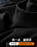 GENIOLAMODE森马集团长袖t恤男士加绒冬天保暖内穿打底半高领秋衣服 黑色 XL 实拍图