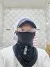 塔斯队长冰丝防晒面罩夏季男护全脸防紫外线头套女遮阳围脖户外骑行面巾 黑色【可调节挂耳式】 实拍图