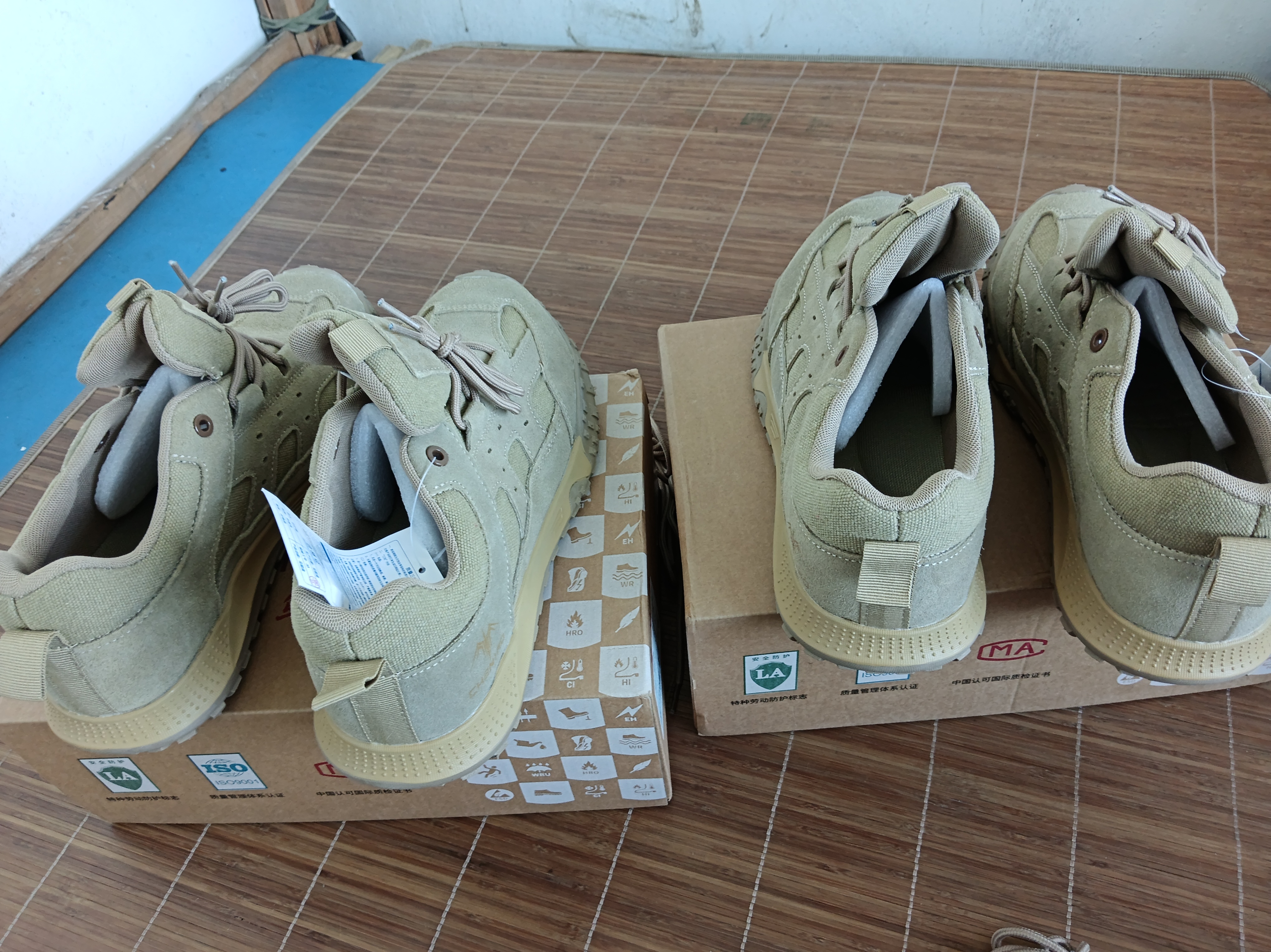 赤诚鸟劳保鞋男防砸防刺穿塑包头绝缘鞋电工软底轻便夏季透气工地耐磨安全工作鞋 2326沙色 43  实拍图